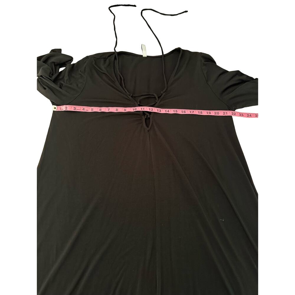 Rachel Pally Black Long Sleeve Jolene Lace-Up Maxi Dress Size 1X - Picture 10 of 13